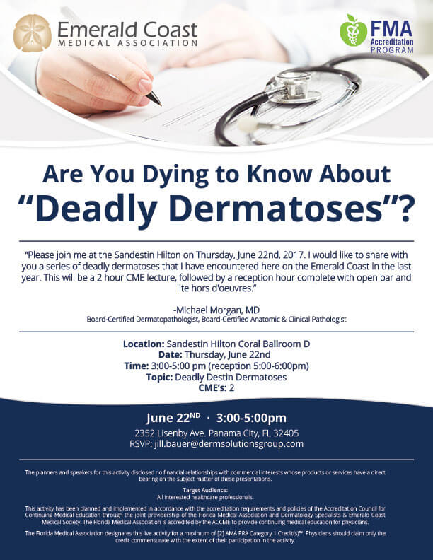 Are You Dying to Know About “Deadly Dermatoses” – June 22, 2017 @ 3:00PM image